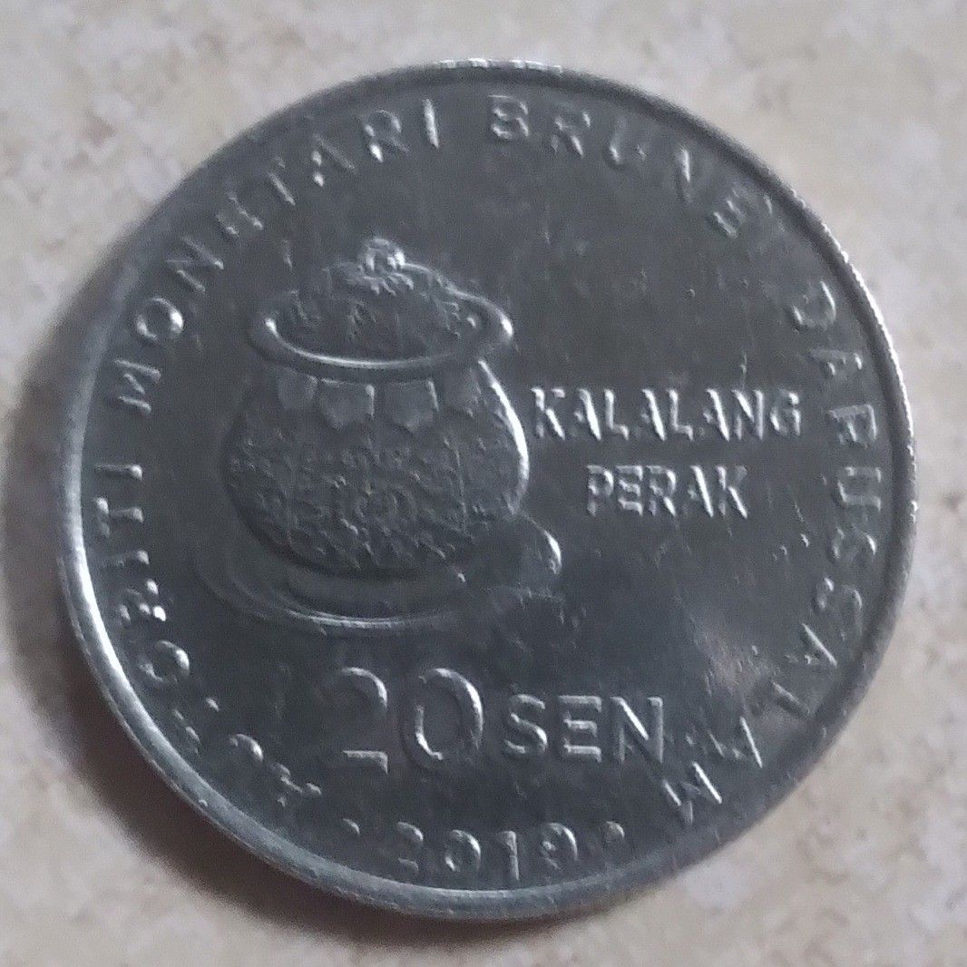 Brunei 20 sen 2019 commemorative (Category: Currency) located in Lipa City. Submitted by MAGBABALOT7 (Listing ID 1321872020, Image 1). Description: copper nickel composition 23.60 mm in diameter.