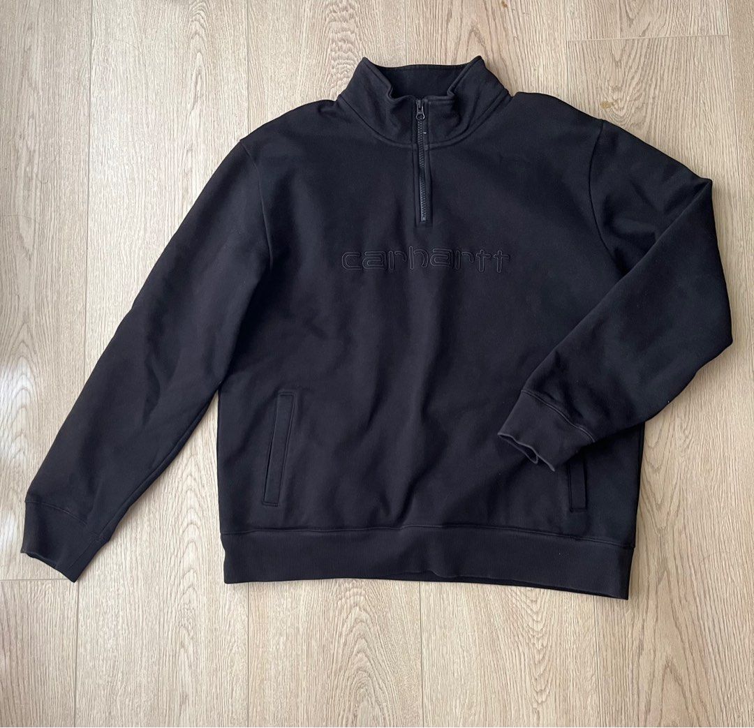 Carhartt Wip team script half zip sweatshirt L