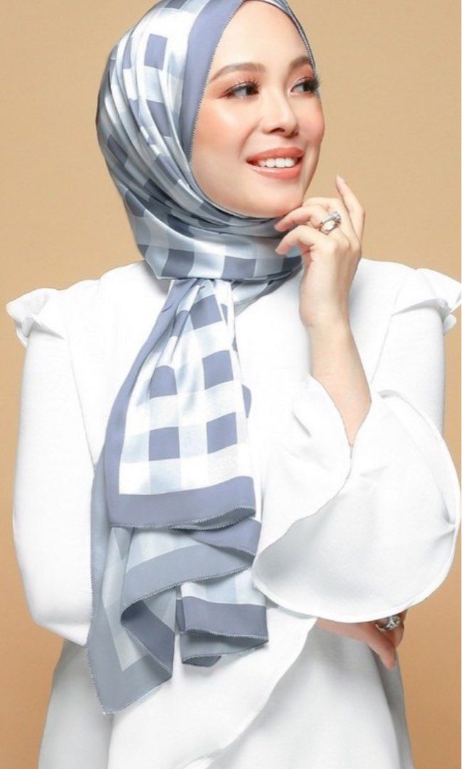 Hijab Duck Shawl Satin Duck Egg Blue Premium Chiffon Hijab – Hijab