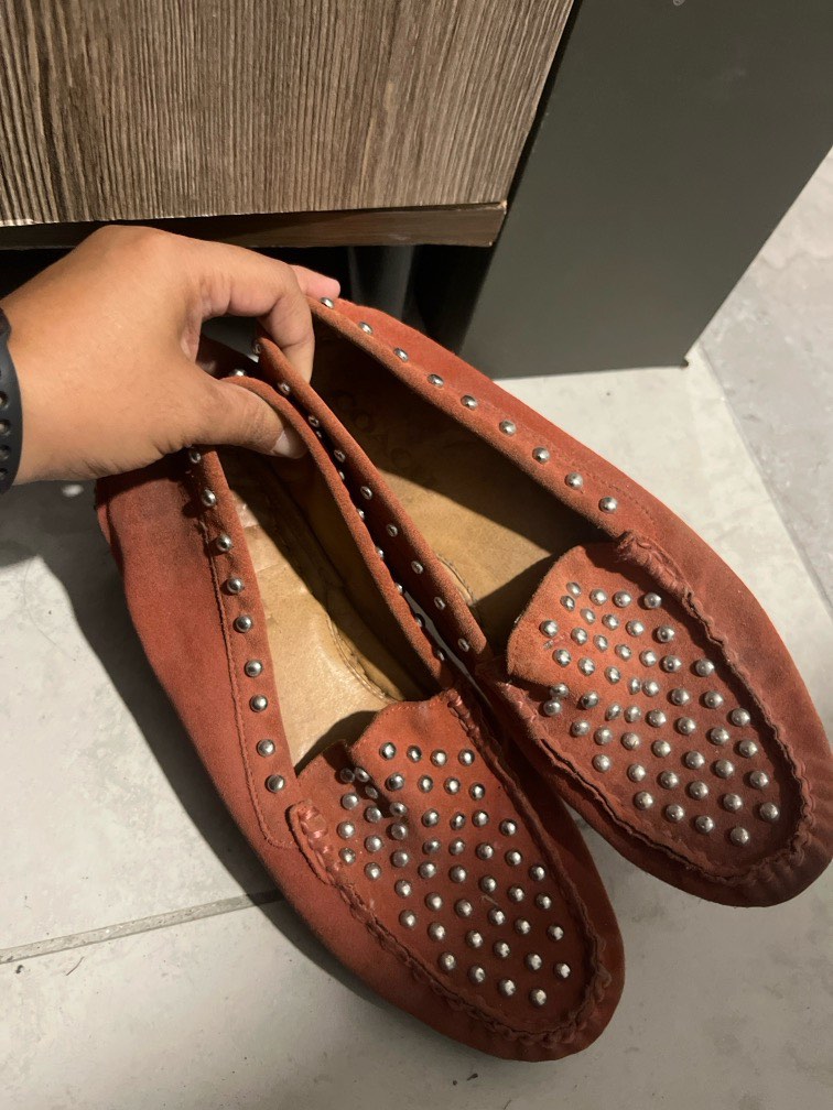 Coach Arlene studded Women s Fashion Footwear Loafers on Carousell