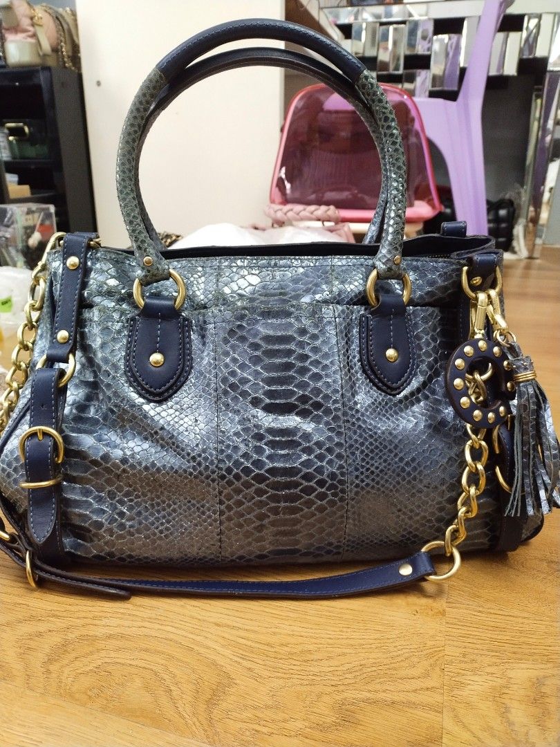 COACH Exotic Embossed Python Leather Sierra Carryall