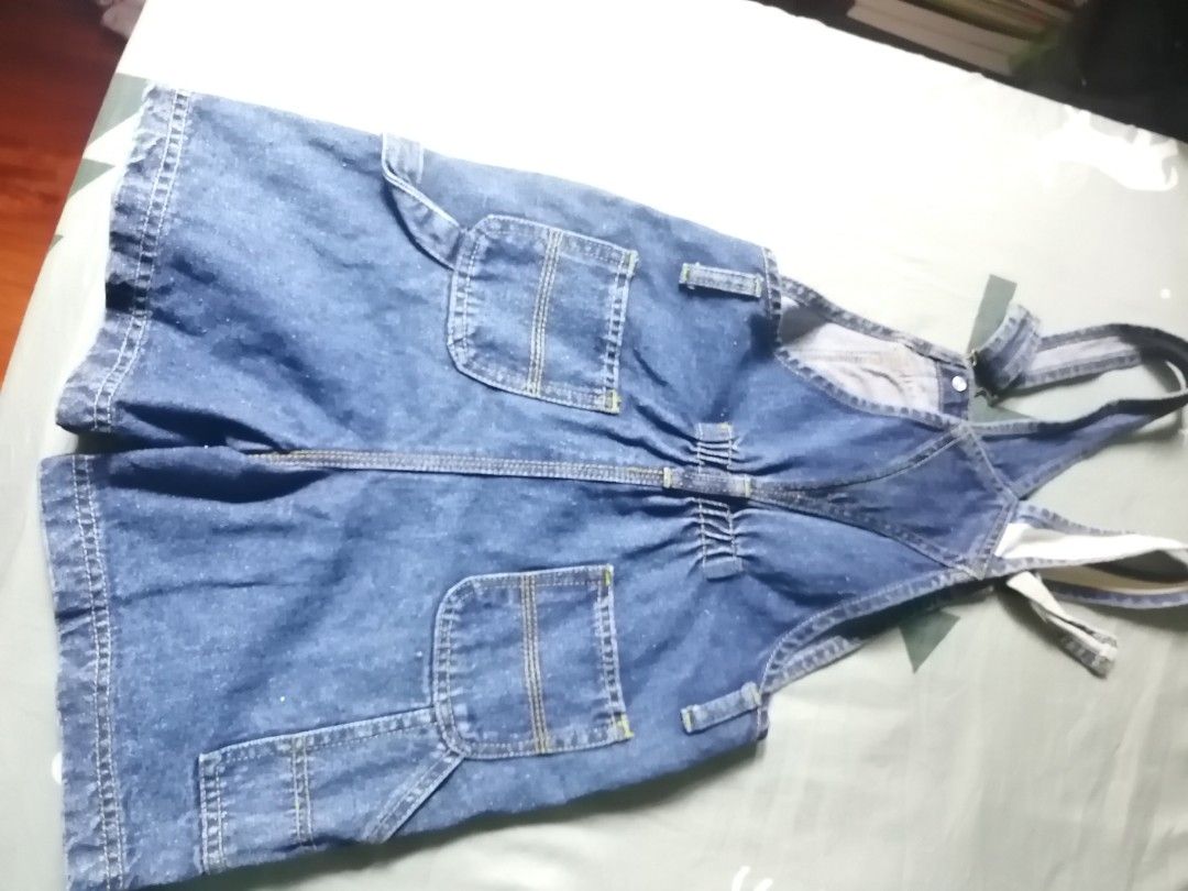 Denim jumper shorts cotton on clearance