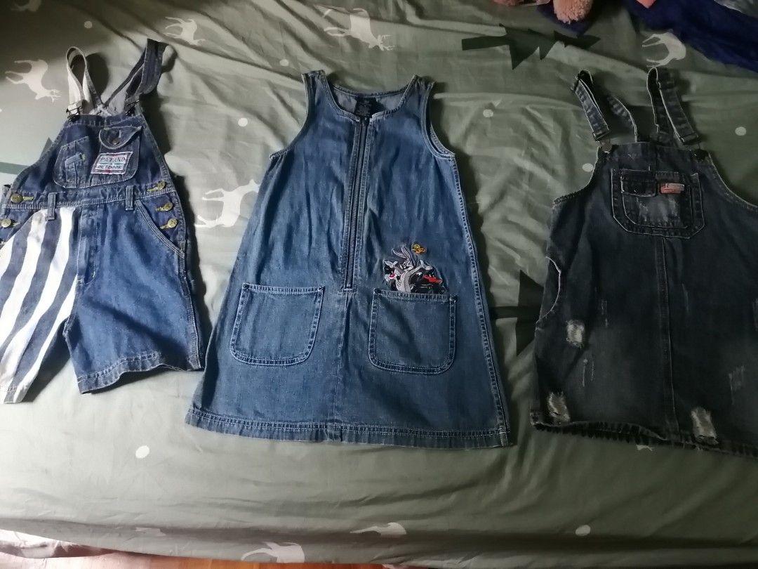 Denim Jumpsuit denim shorts cotton on jumper, Babies Kids