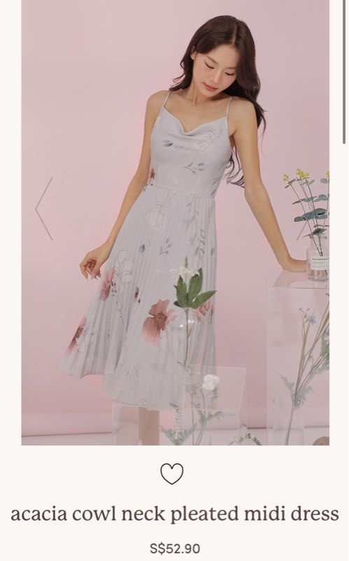 Fayth Acacia Cowl Neck Midi Dress in Lilac