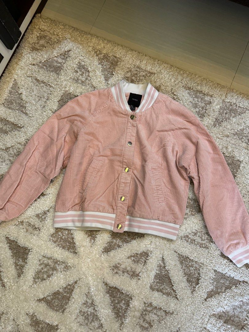 Forever 21 pink bomber jacket clearance