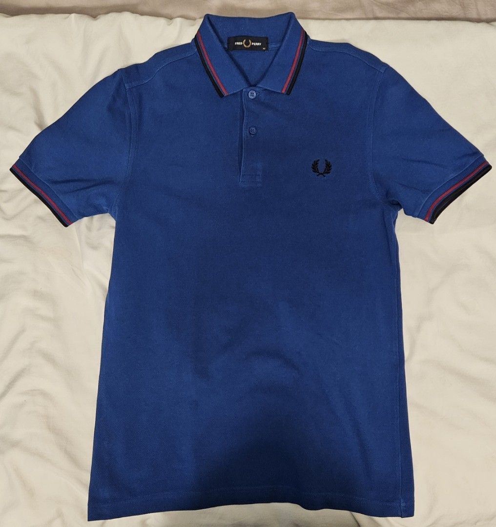 Fred perry claret and blue shirt discount