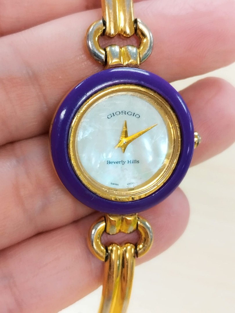 Giorgio Bevelry Hills Swiss 6 jewels Quartz Cuff Band Watch Retail 280 Women s Fashion Watches Accessories Watches on Carousell