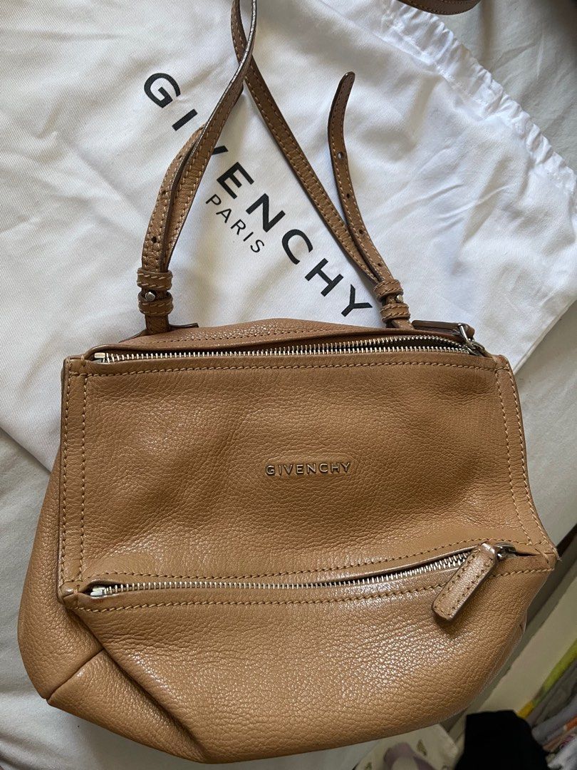 Givenchy Mini Pandora with dustbag (Category: Luxury Bags & Wallets) located in Antipolo. Submitted by munstershupper (Listing ID 1321874695, Image 2). Description: Super fave tan givenchy pepe leather mini pandora ghw 100% authentic. no returns, no exchanges flaws: regular signs of use. pls manage your expectations since this is a preloved item.