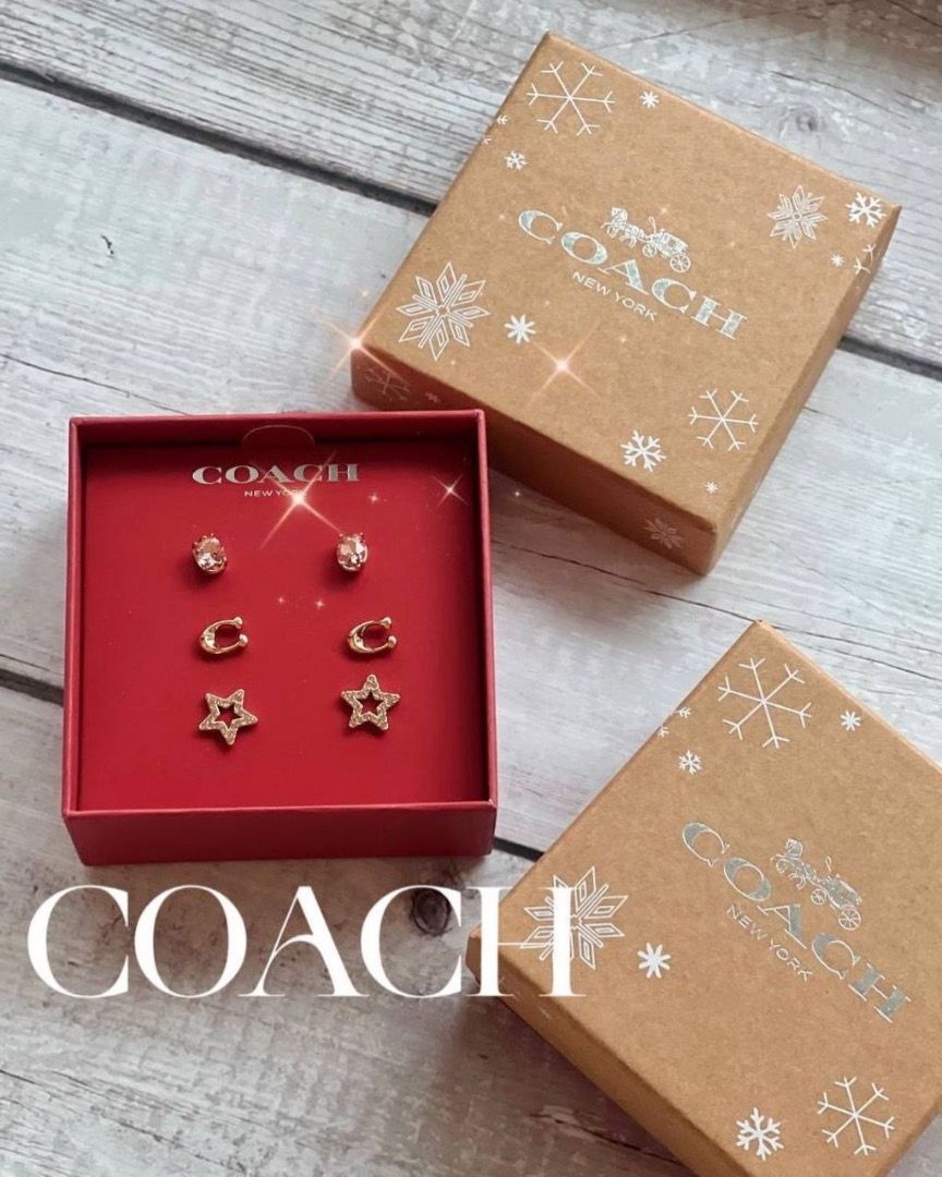 Coach bow earrings hot sale