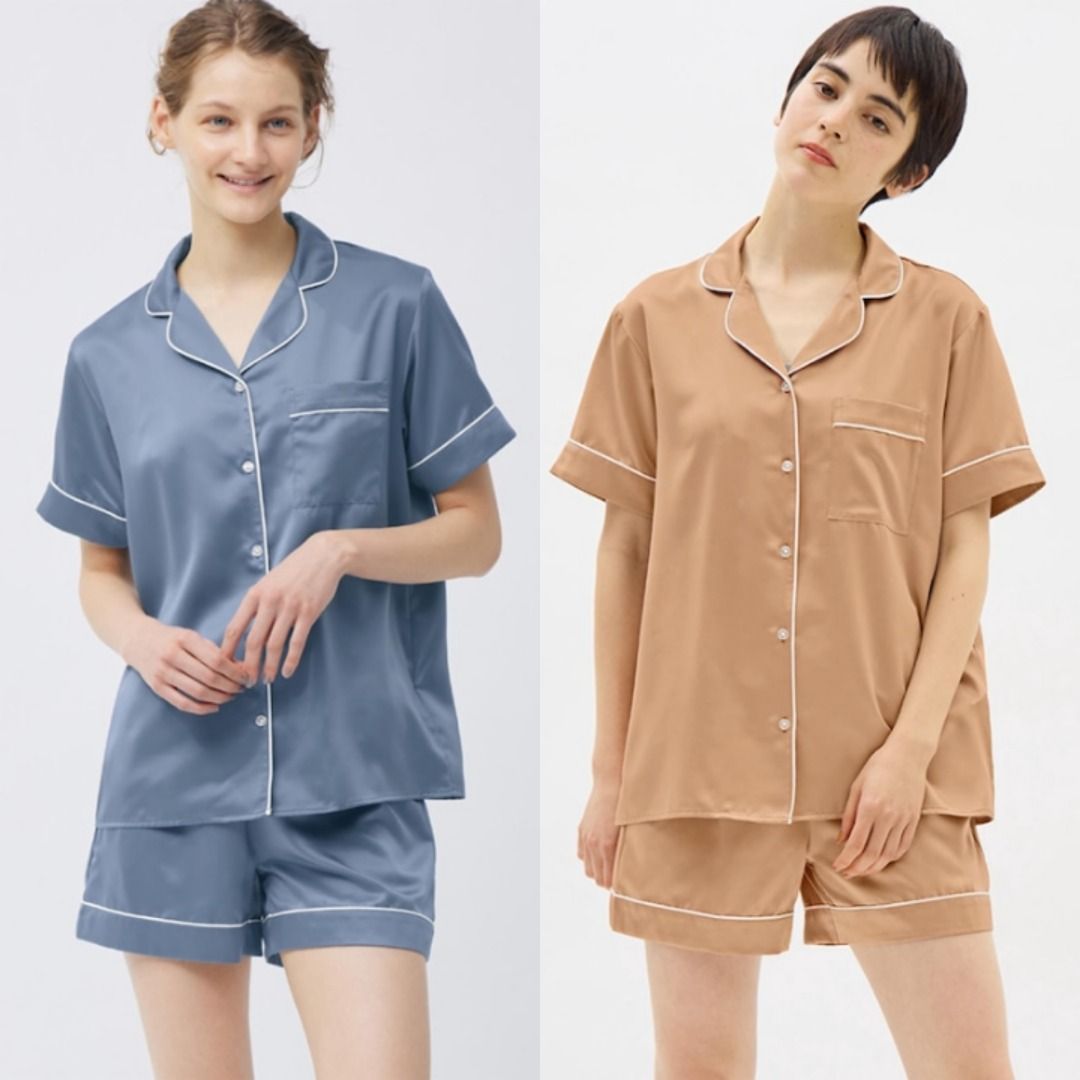Satin pj short online