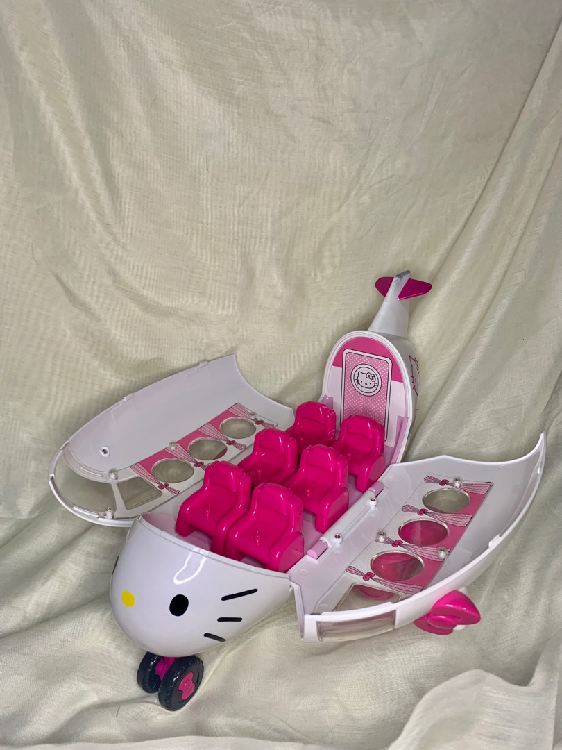 Hello Kitty Jet Plane Sanrio Large 14 inches long, and 8 inches tall ...