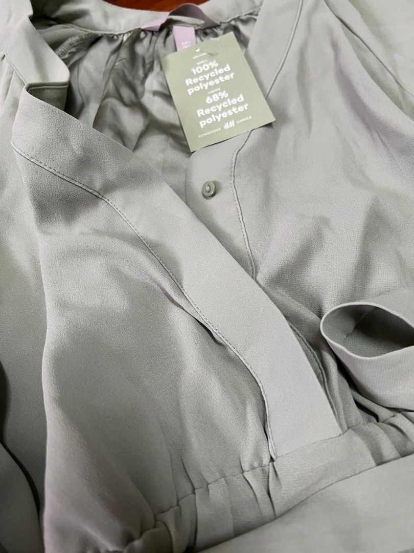 H&M Sage Green Dress, Women's Fashion, Dresses & Sets, Dresses on Carousell