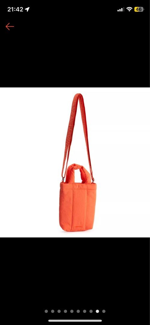 Knowell XXS Puffer Tote Sling | Cheetos (Category: Cross-body Bags) located in Quezon City. Submitted by gratc (Listing ID 1321968458, Image 3). Description: Selling my Knowell XXS Puffer Tote Sling | Cheetos - used 3 times - good as new - comes with pouch - Cheetos color - bought for ₱999 *Knowell is a local brand that has super good quality puffer totes and bags! Paper bunny / beyond the vines btv alternative.