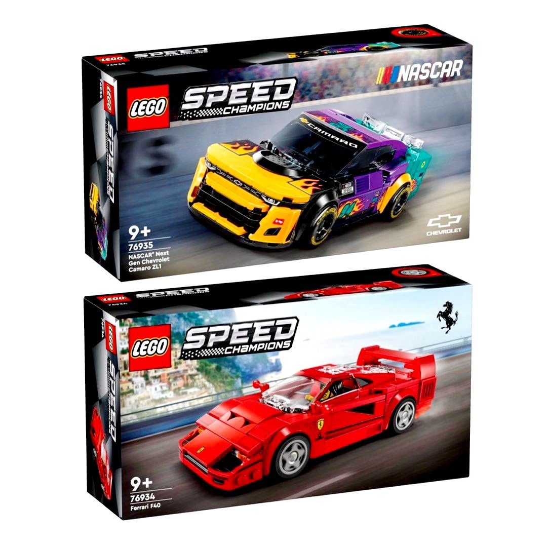 Lego Speed Champion 76934 Ferrari F40 318 Pieces ), 76935 NASCAR