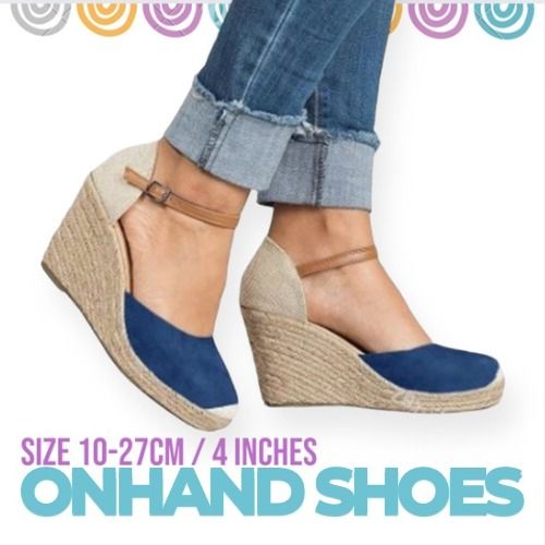 Royal blue wedges size 10 sale