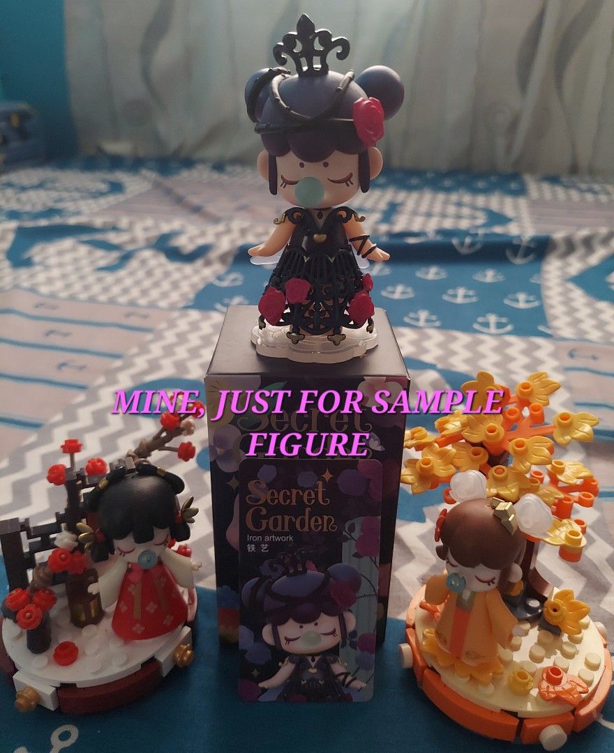 Nanci Secret Garden - Iron Artwork (Category: Designer & Blind Box Toys) located in Macabebe. Submitted by sloth10147 (Listing ID 1321826538, Image 2). Description: Brand new Open box at the bottom, Sealed Foil with card The sample is mine, just to show actual figurine RFS: DUPES MOP: GCash SF shoulder by buyer.