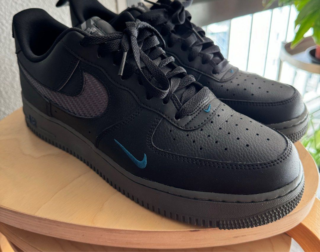 Nike Air Force 1 07 LV8 Carbon Fiber Black Iron Grey Men s Fashion Footwear Sneakers on Carousell