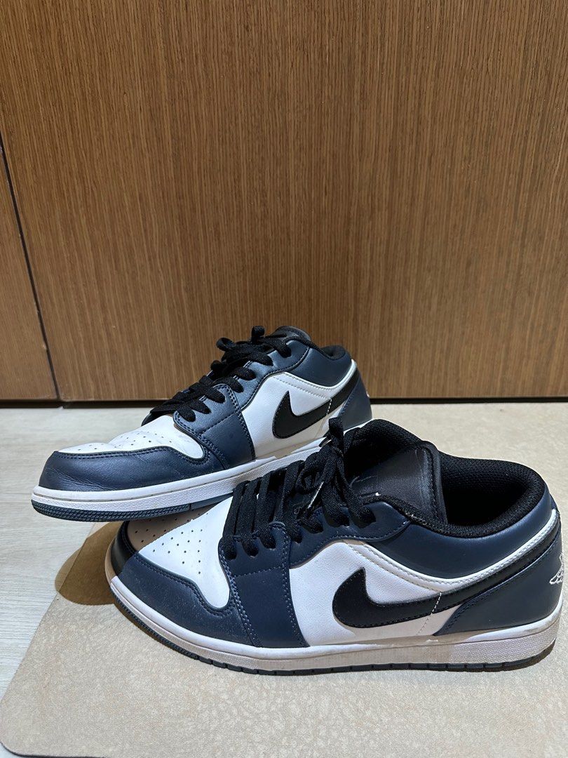 Nike Air Jordan 1 Low Dark Blue Men s Fashion Footwear Sneakers on Carousell