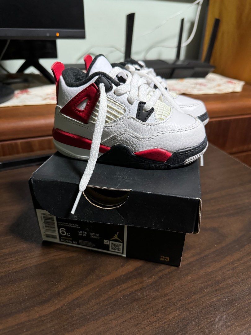 Nike Jordan Retro 4 Kids Babies Kids Babies Kids Fashion on Carousell