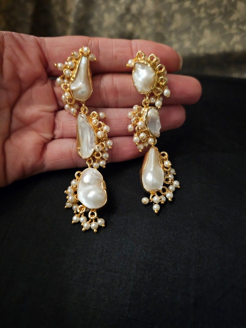 Pearl earrings costume jewellery new arrivals