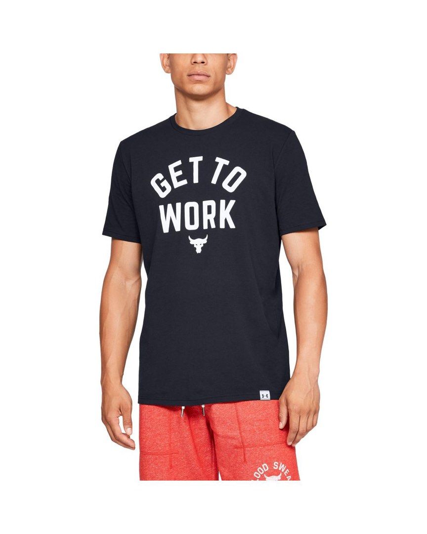 Project Rock Get To Work T Shirt Men s Fashion Tops Sets Tshirts Polo Shirts on Carousell
