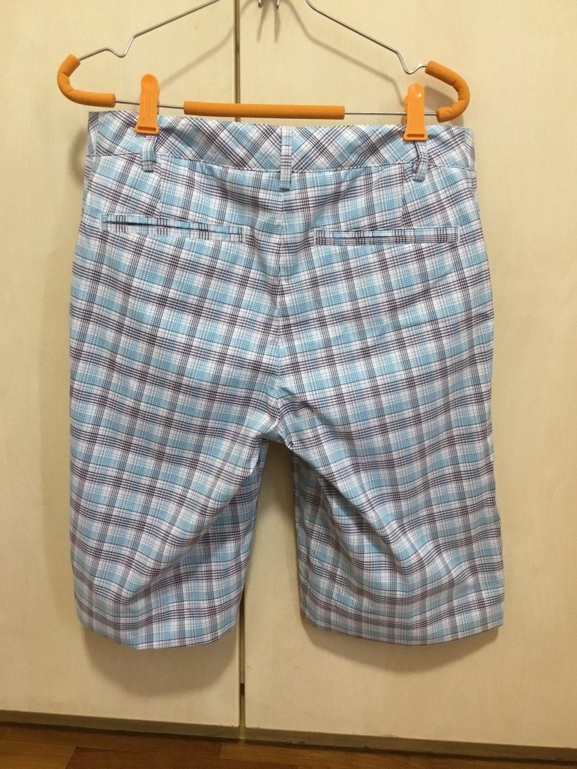 PUMA Dry Cell Blue Plaid Golf Shorts Women s Fashion Activewear on Carousell