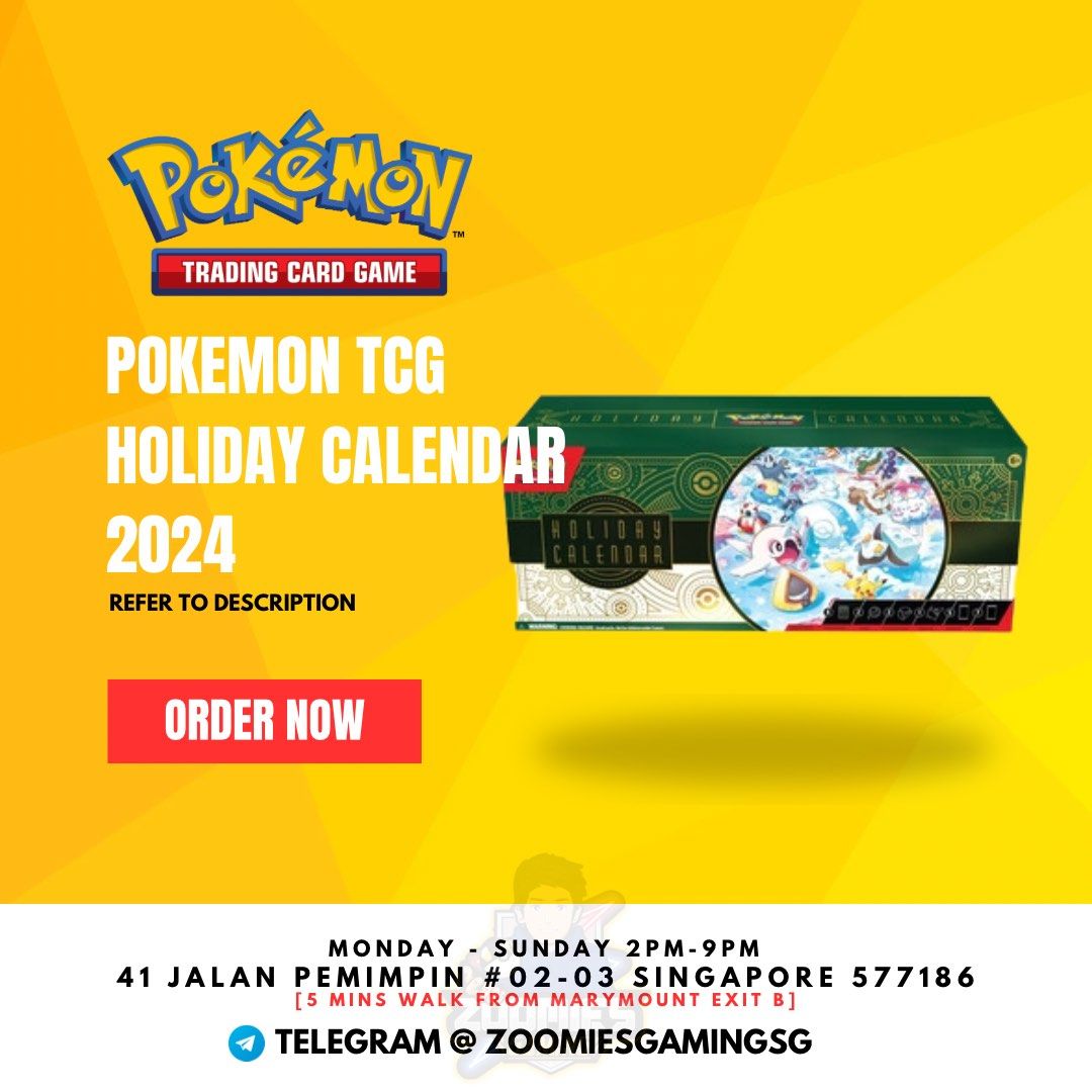 Ready stock]Pokemon TCG Holiday Calendar 2024, Hobbies & Toys, Toys & Games  on Carousell