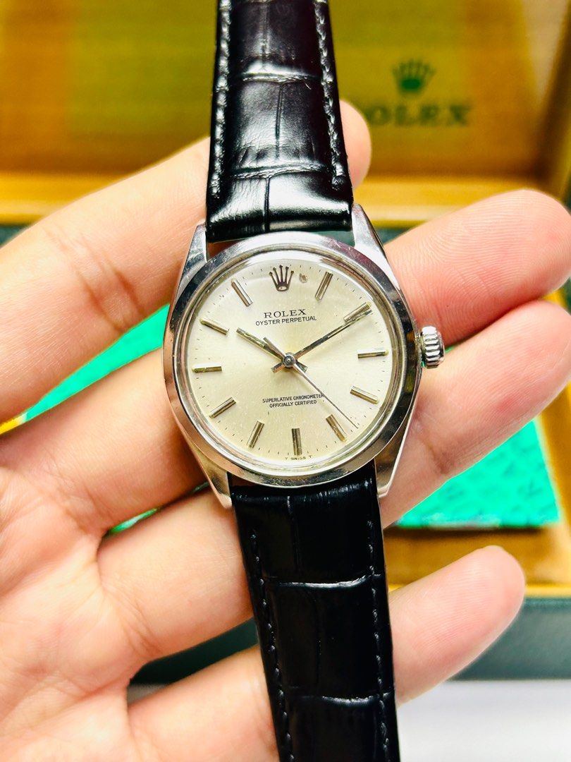 ROLEX Oyster Perpetual 1002 Chronometer 34mm Automatic Watch Clean Movement Luxury Watches on Carousell