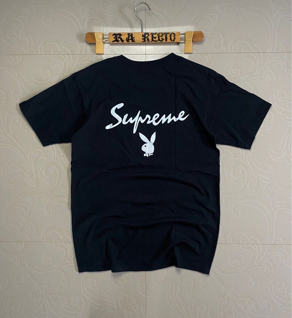 SUPREME x PLAYBOY SS11 POCKET TEE SHIRT LUXURY Y2K STREETWEAR TSHIRT Size Medium 19x28 Men s Fashion Tops Sets Tshirts Polo Shirts on Carousell