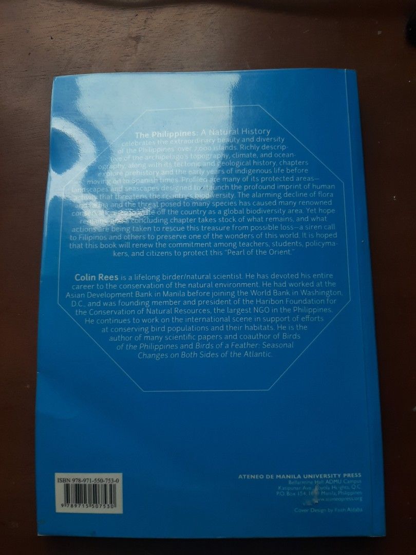 The Philippines: A Natural History (Category: Storybooks) located in Pasay City. Submitted by abbycaraig (Listing ID 1321864650, Image 2). Description: - Paperback, plastic-covered, pages are bent but not crinkled nor crumpled - Bought from artbooks.ph - Buyer will shoulder the delivery fee Location 📍 Taft, Pasay City.