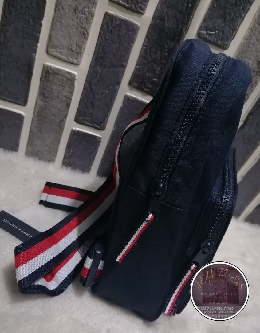 Tommy Hilfiger Crossbody Bag (Category: Sling Bags) located in Taytay. Submitted by jeyties (Listing ID 1321877729, Image 3). Description: Original Tommy Hilfiger Crossbody Bag Material : Textile/Nylon Strap 29cm height x 20cm width.