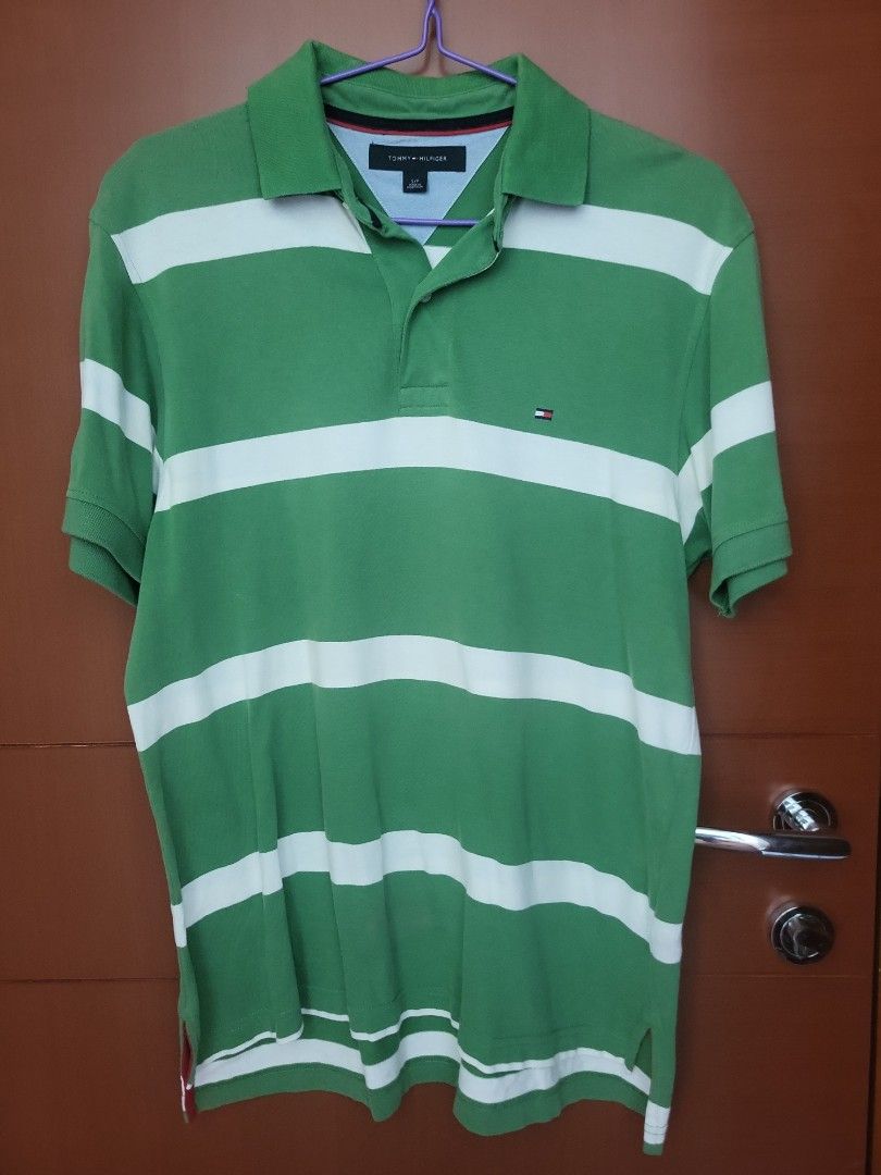 Tommy Hilfiger Green Polo Shirt T shirt Carousell
