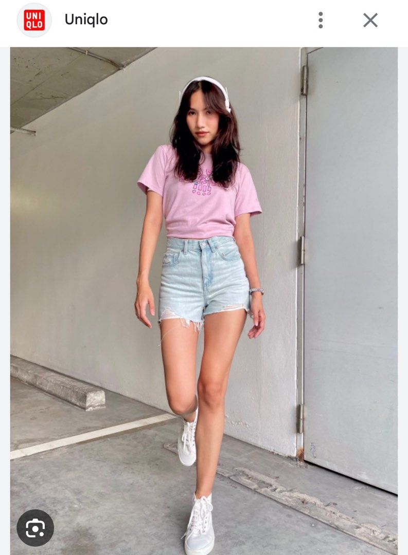 Uniqlo high waisted shorts hot sale