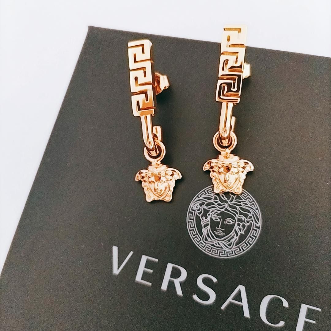 VERSACE Greca Medusa drop earrings