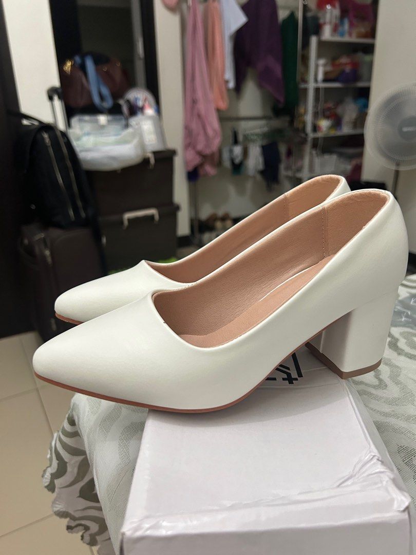 White formal sandals store