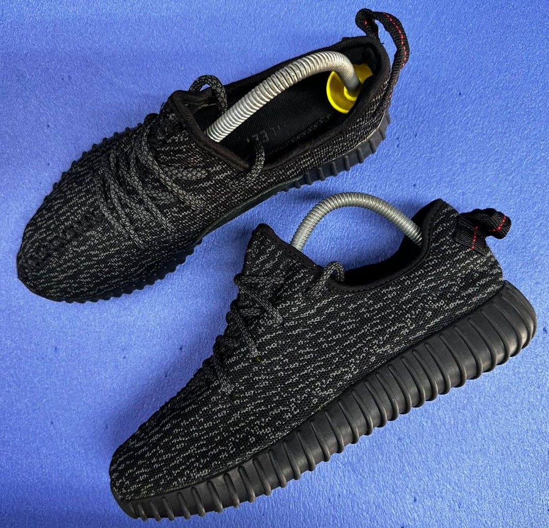 Yeezy Boost 350 Pirate Black 7.5uk Men s Fashion Footwear Sneakers on Carousell