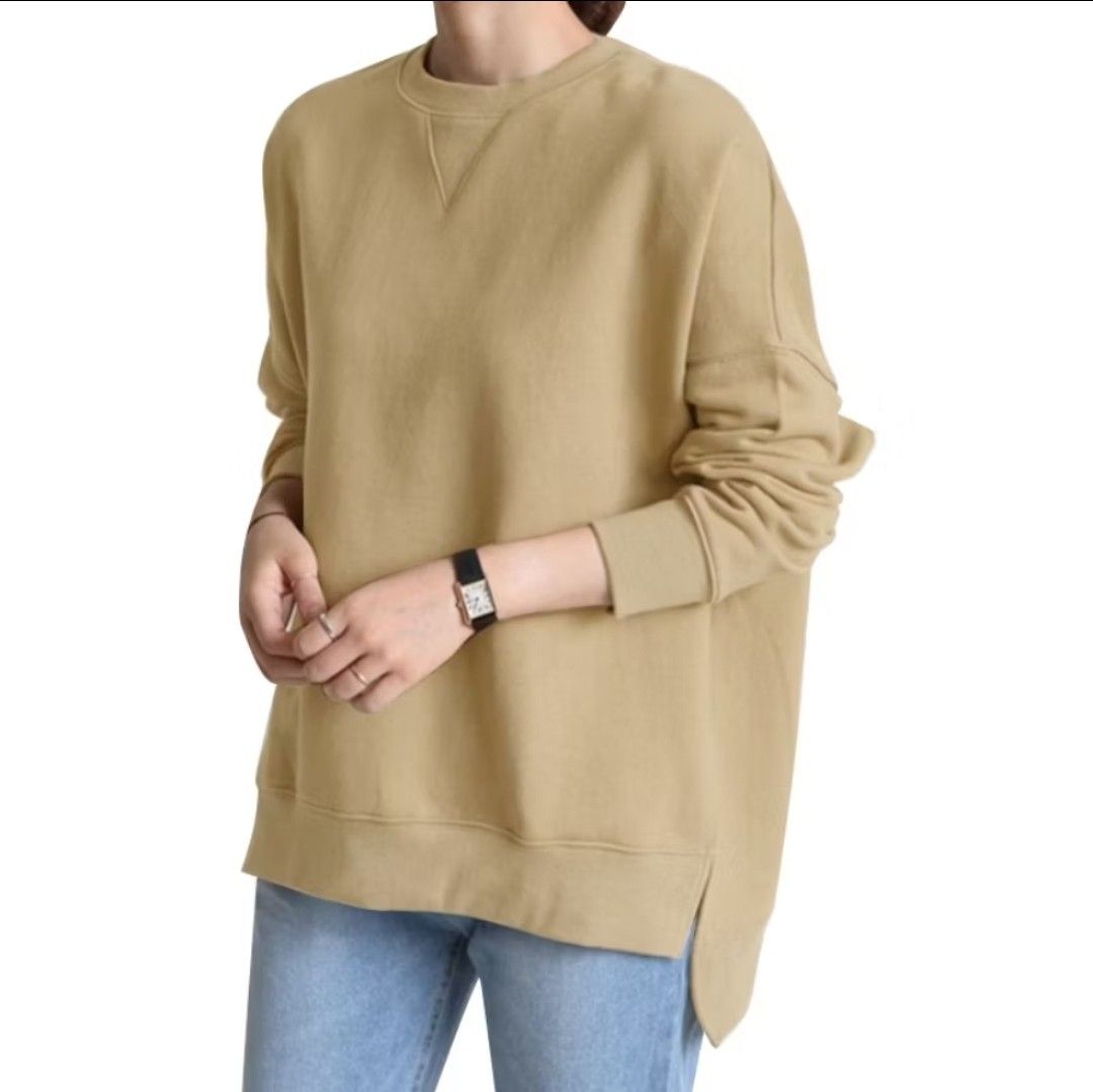 Zanzea Sweatshirt Khaki Women s Fashion Tops Longsleeves on Carousell