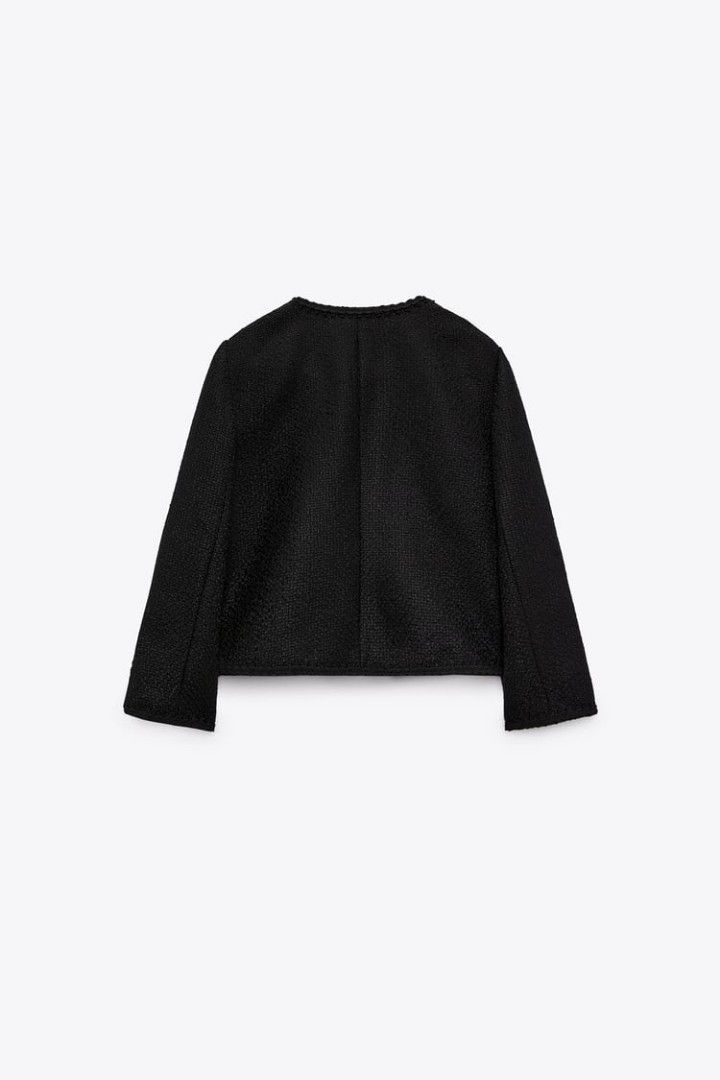 Zara - Buttoned Textured Jacket (Category: Coats, Jackets and Outerwear) located in Puerto Princesa. Submitted by mshookup (Listing ID 1321869170, Image 2). Description: Size: XS on tag, fits bigger Issue(s): loose stitching main tag Measurements: 18" pit to pit 21.5" length 15" shoulder 21.5" sleeves Manage your expectations. Thrifted‼️.