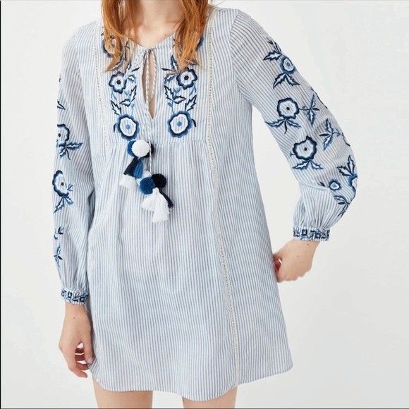 ZARA Striped EMBROIDED Bird w/ TASSEL Dress, Women's Fashion, Dresses & Sets, Dresses on Carousell ZARA Striped EMBROIDED Bird w/ TASSEL Dress, Women's Fashion, Dresses & Sets, Dresses on Carousell