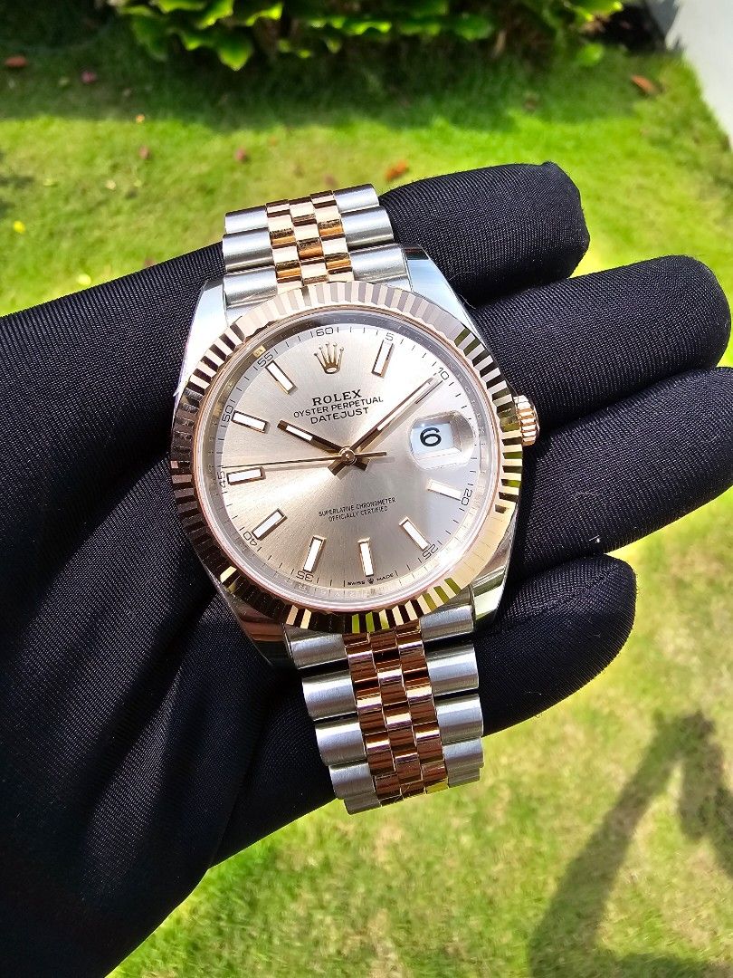2023 ROLEX DATEJUST DATE JUST 41 SUNDUST EVERROSE GOLD ROSE GOLD 126331 M126331 M126331 0010 126331 0010 Luxury Watches on Carousell