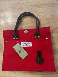 日本 犬印鞄製作所 紅色 帆布袋 東京 淺草64225815973761110