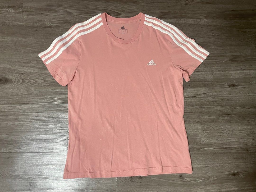 Adidas 3 Stripes Tshirt Dark Pink