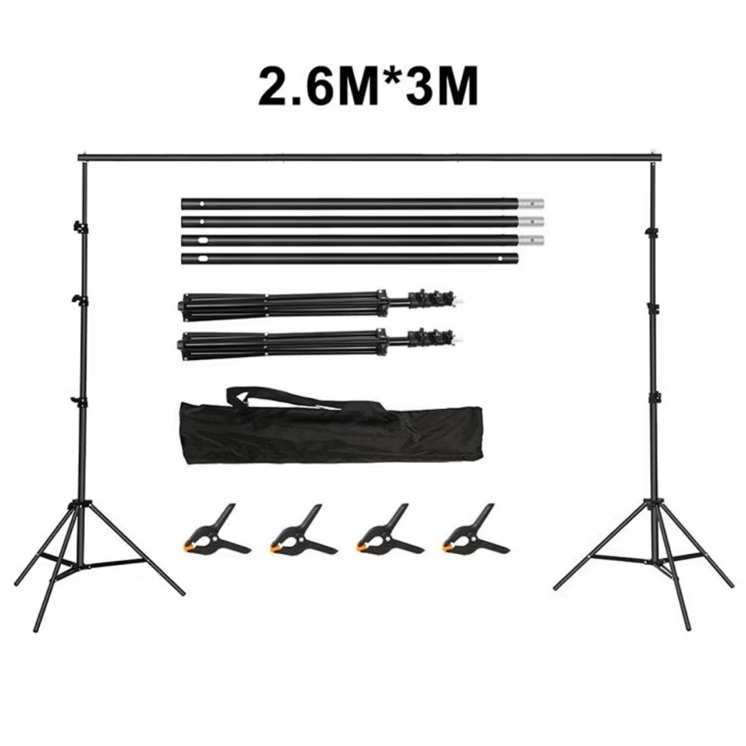 Used Backdrop Stand Adjustable backdrop stand 2.6M x 3M, Furniture & Home Living, Furniture ...