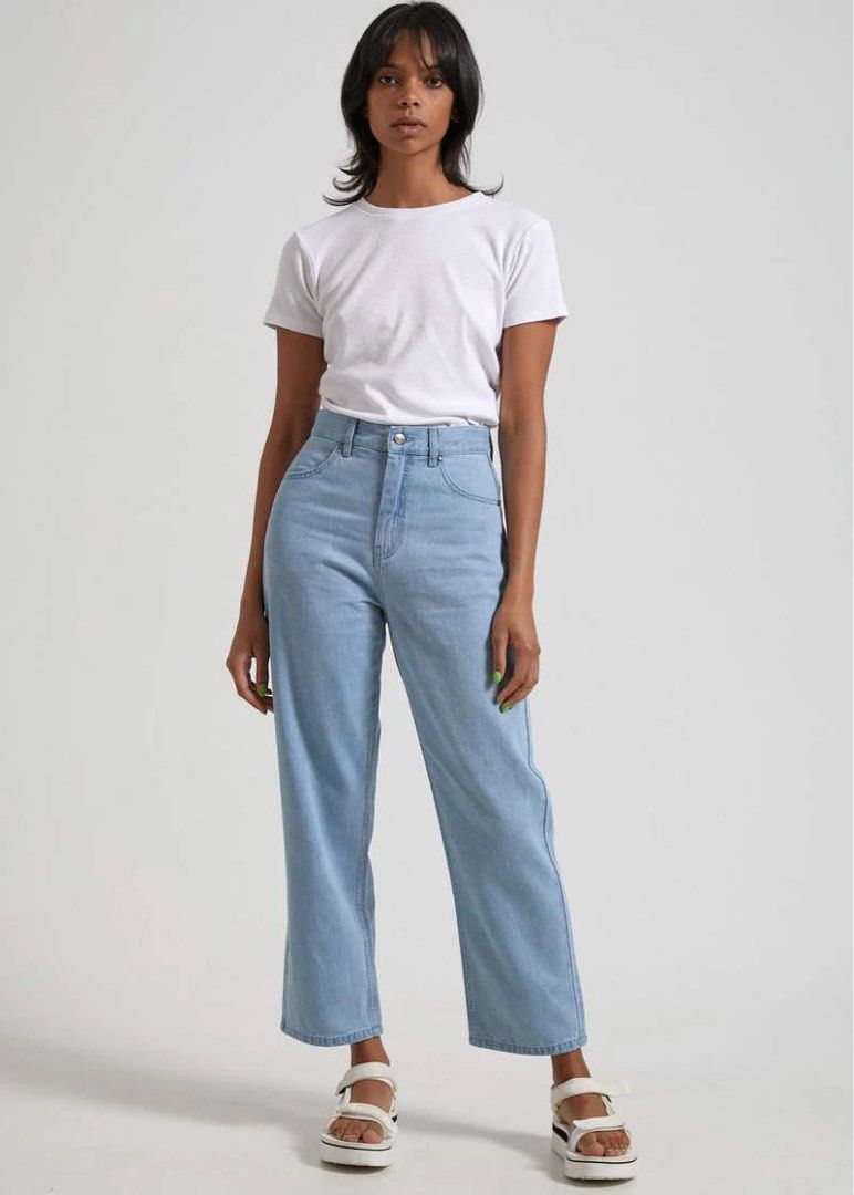 Afends shelby high waist wide leg jeans black hot sale