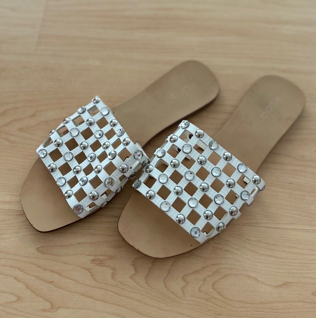 ALDO White Studded Flats