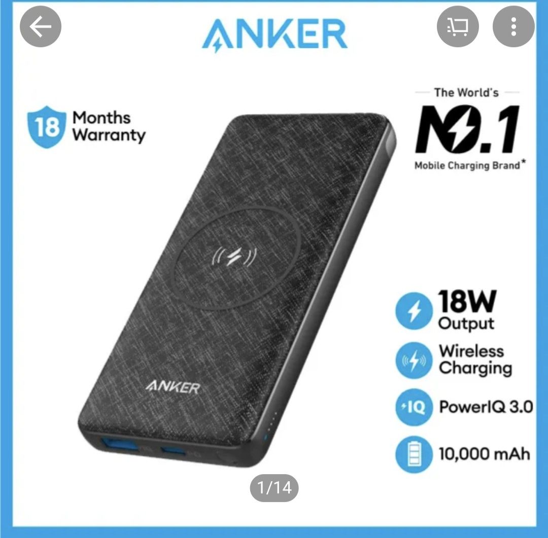 Anker/10000mAh/PowerCore III Sense 10k Wireless, Mobile Phones
