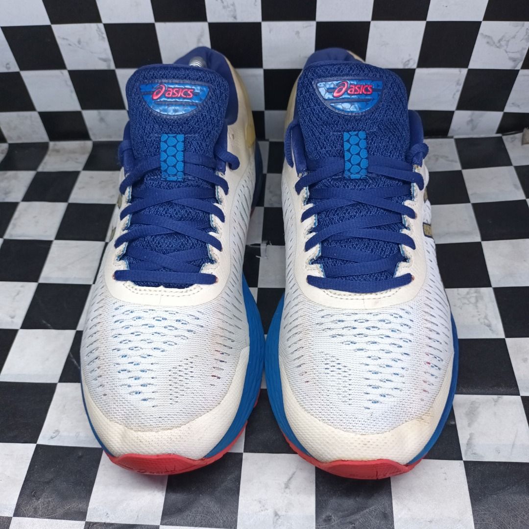 Asics gel kayano 25 white blue print best sale