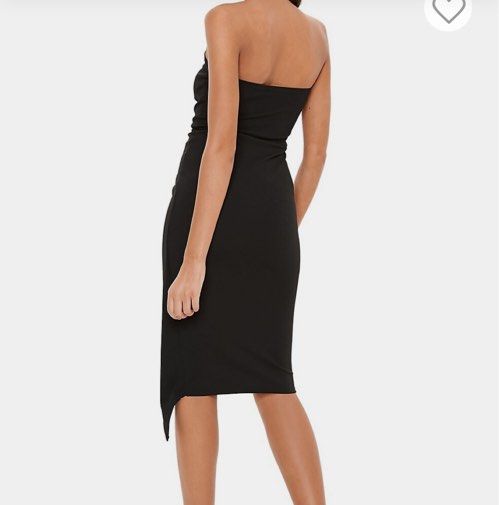 ASOS Missguided Bandeau Origami Midi Dress