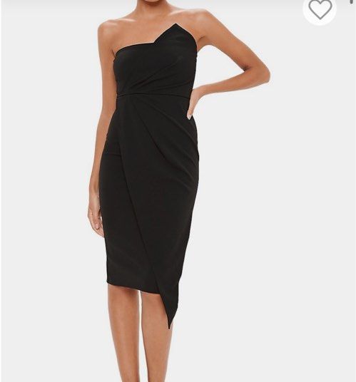 Missguided bandeau origami midi dress new arrivals
