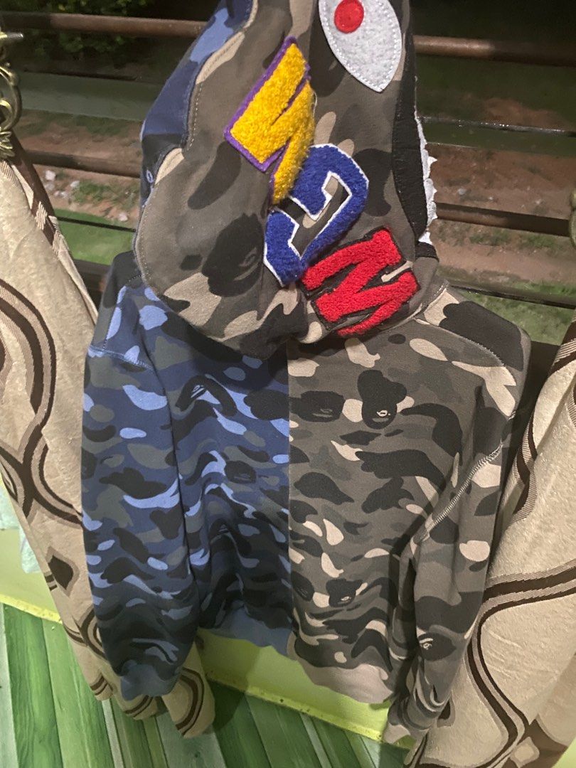 Bape Hoodie Two Tone Copy Men s Fashion Tops Sets Hoodies on Carousell